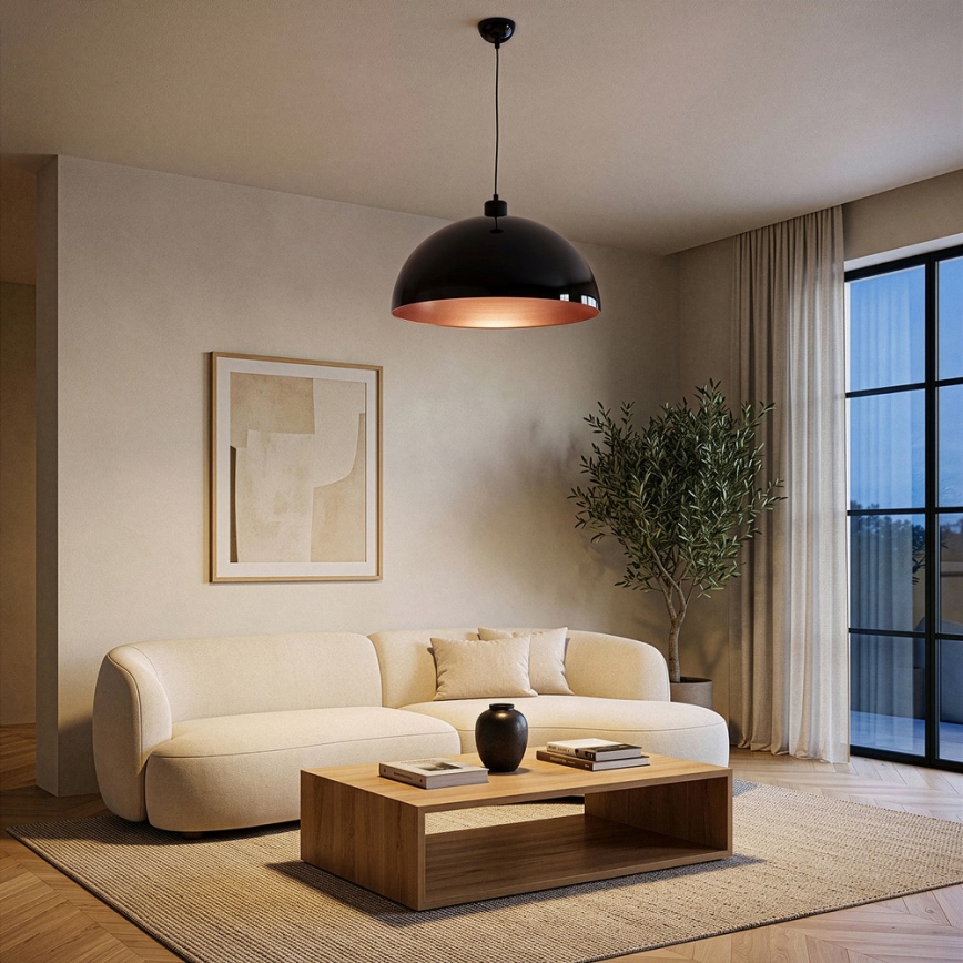 BRILAGI - LED pakabinamas šviestuvas ant laido METALO 1xE27/40W/230V Ø 40 cm juoda/varinė