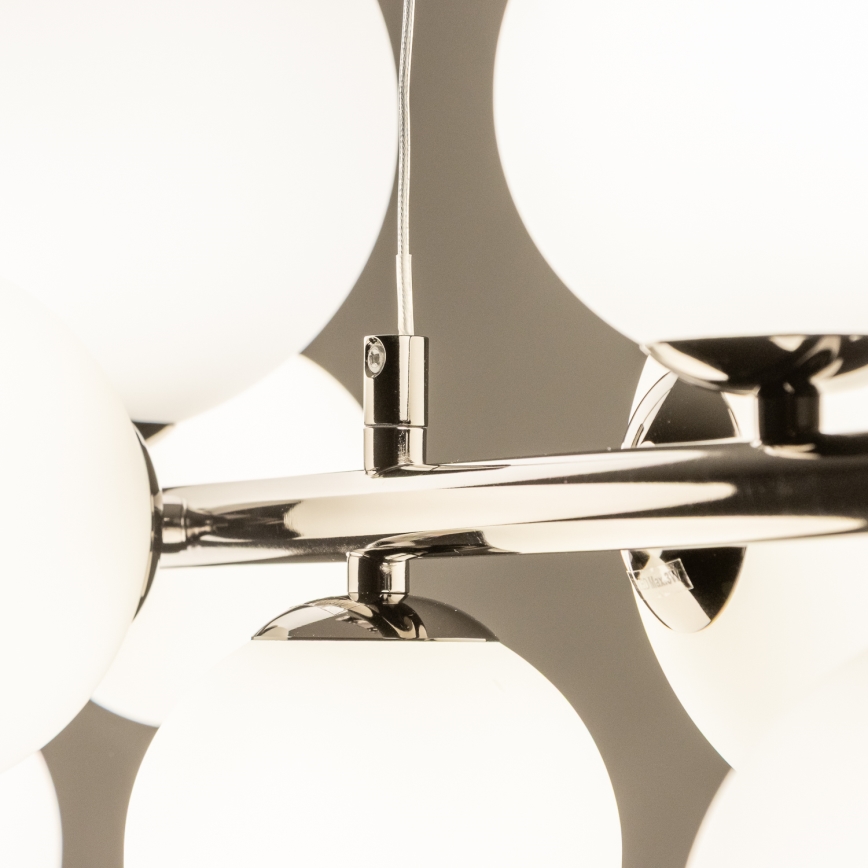 Brilagi - LED pakabinamas šviestuvas ant laido MILLA 10xG9/3W/230V juodas chromas/balta apdaila