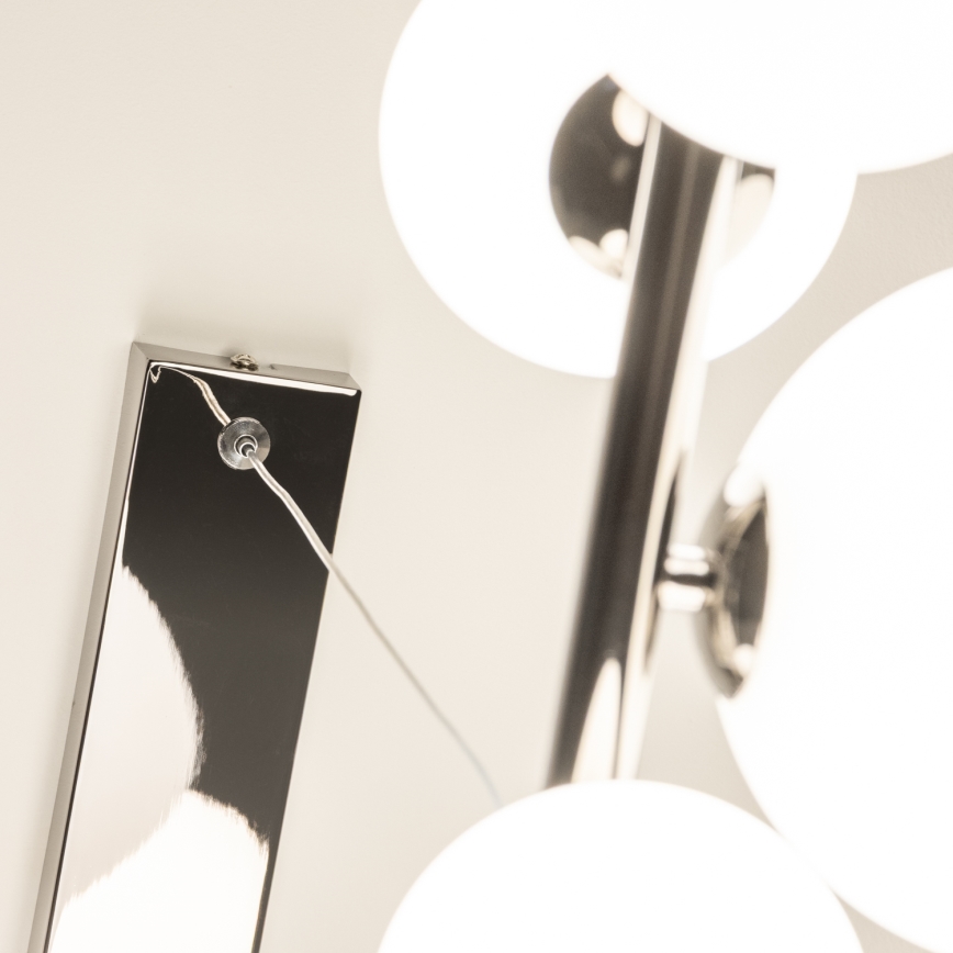 Brilagi - LED pakabinamas šviestuvas ant laido MILLA 10xG9/3W/230V juodas chromas/balta apdaila