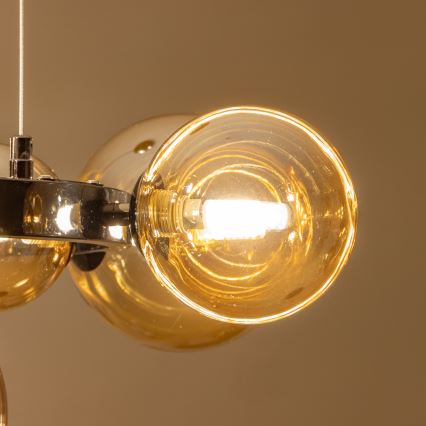 Brilagi - LED pakabinamas šviestuvas ant laido MILLA 15xG9/3W/230V juodas chromas/auksinis