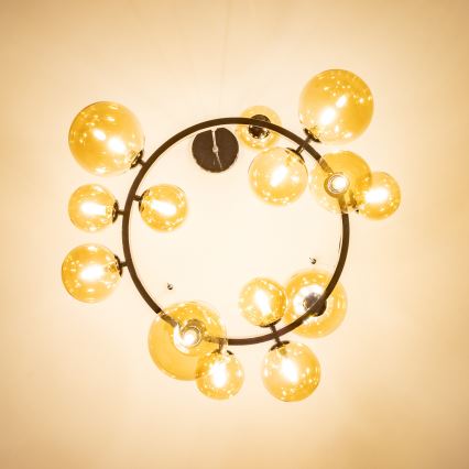 Brilagi - LED pakabinamas šviestuvas ant laido MILLA 15xG9/3W/230V juodas chromas/auksinis