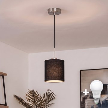 Brilagi - LED pakabinamas šviestuvas ant laido NUBILA 1xE27/60W/230V skers. 14 cm juodas