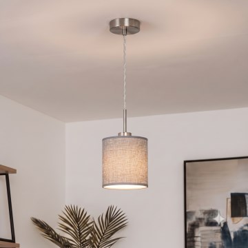 Brilagi - LED pakabinamas šviestuvas ant laido NUBILA 1xE27/60W/230V skers. 14 cm pilkas