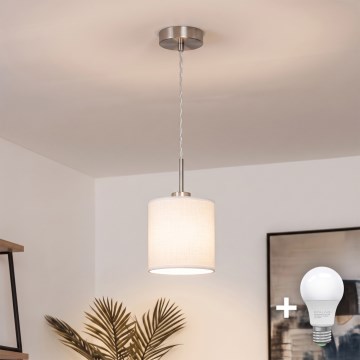 Brilagi - LED pakabinamas šviestuvas ant laido NUBILA 1xE27/60W/230V skersm. 14 cm balta