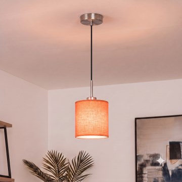 Brilagi - LED pakabinamas šviestuvas ant laido NUBILA 1xE27/60W/230V skersmuo 14 cm juoda/oranžinė