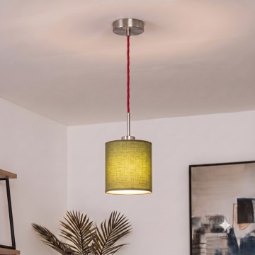 Brilagi - LED pakabinamas šviestuvas ant laido NUBILA 1xE27/60W/230V skersmuo 14 cm raudona/žalia