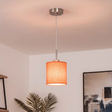 Brilagi - LED pakabinamas šviestuvas ant laido NUBILA 1xE27/60W/230V Ø 14 cm oranžinė