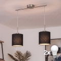 Brilagi - LED pakabinamas šviestuvas ant laido NUBILA 2xE27/60W/230V juodas
