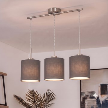 Brilagi - LED pakabinamas šviestuvas ant laido NUBILA 3xE27/60W/230V antracitas