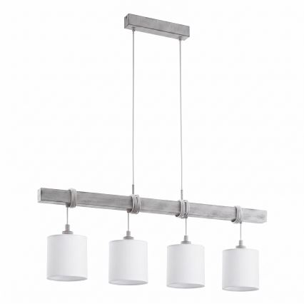 BRILAGI - LED pakabinamas šviestuvas ant laido NUBILA 4xE27/60W/230V pilka/balta