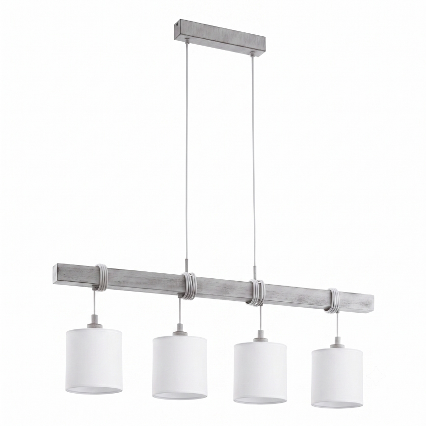 BRILAGI - LED pakabinamas šviestuvas ant laido NUBILA 4xE27/60W/230V pilka/balta
