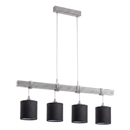 BRILAGI - LED pakabinamas šviestuvas ant laido NUBILA 4xE27/60W/230V pilka/juoda