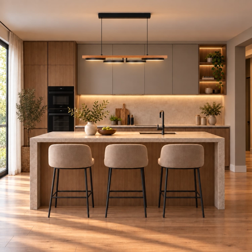 BRILAGI - LED pakabinamas šviestuvas ant laido PLANK LED/35W/230V 4000K 30x100 cm mediena