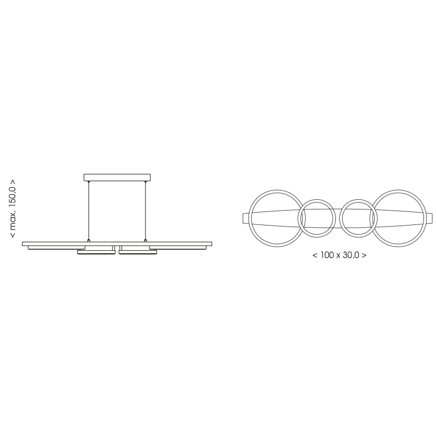 Brilagi - LED pakabinamas šviestuvas ant laido PLANK LED/35W/230V 4000K 30x100 cm mediena
