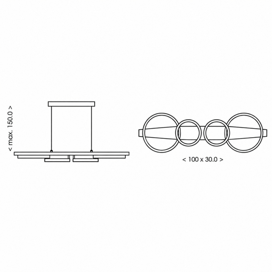 BRILAGI - LED pakabinamas šviestuvas ant laido PLANK LED/35W/230V 4000K 30x100 cm mediena