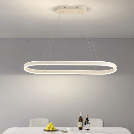 Brilagi - LED pakabinamas šviestuvas ant laido PONDIE LED/45W/230V 80x30 cm baltas