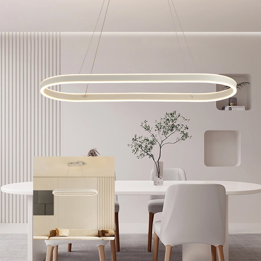 Brilagi - LED pakabinamas šviestuvas ant laido PONDIE LED/45W/230V 80x30 cm baltas