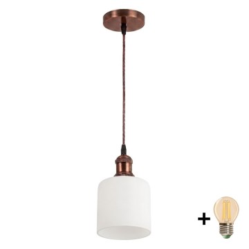 BRILAGI - LED pakabinamas šviestuvas ant laido RETRO GLASS 1xE27/60W/230V skersmuo 13 cm varinis/baltas