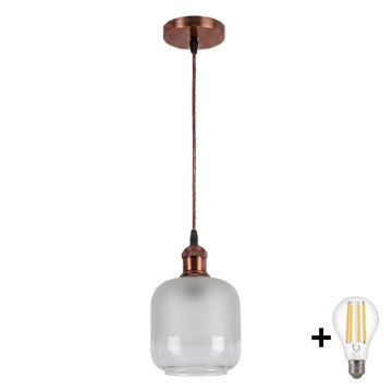 BRILAGI - LED pakabinamas šviestuvas ant laido RETRO GLASS 1xE27/60W/230V Ø 14 cm varinis/baltas