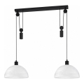 BRILAGI - LED pakabinamas šviestuvas ant laido RETRO GLASS 2xE27/40W/230V juoda/balta