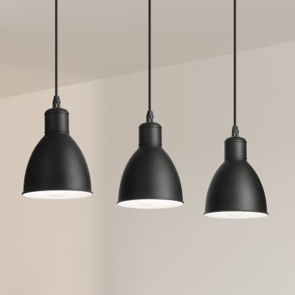 Brilagi - LED pakabinamas šviestuvas ant laido RIDDY 3xE27/60W/230V juodas