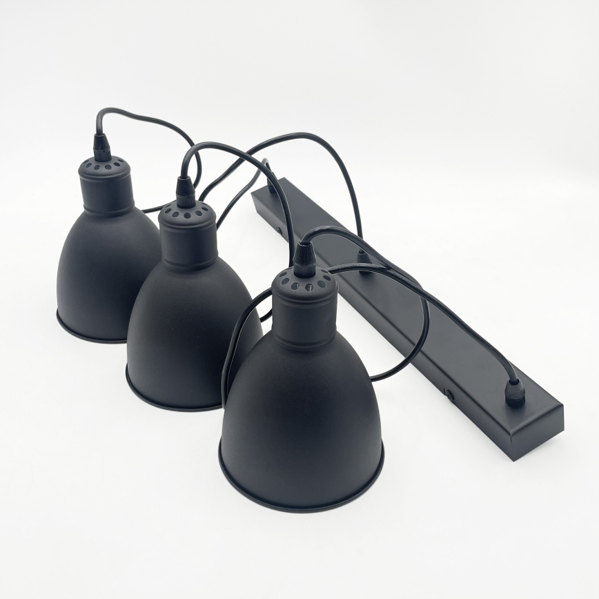 Brilagi - LED pakabinamas šviestuvas ant laido RIDDY 3xE27/60W/230V juodas