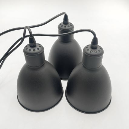 Brilagi - LED pakabinamas šviestuvas ant laido RIDDY 3xE27/60W/230V juodas
