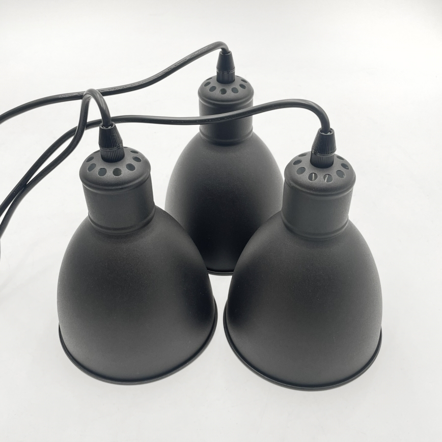 Brilagi - LED pakabinamas šviestuvas ant laido RIDDY 3xE27/60W/230V juodas