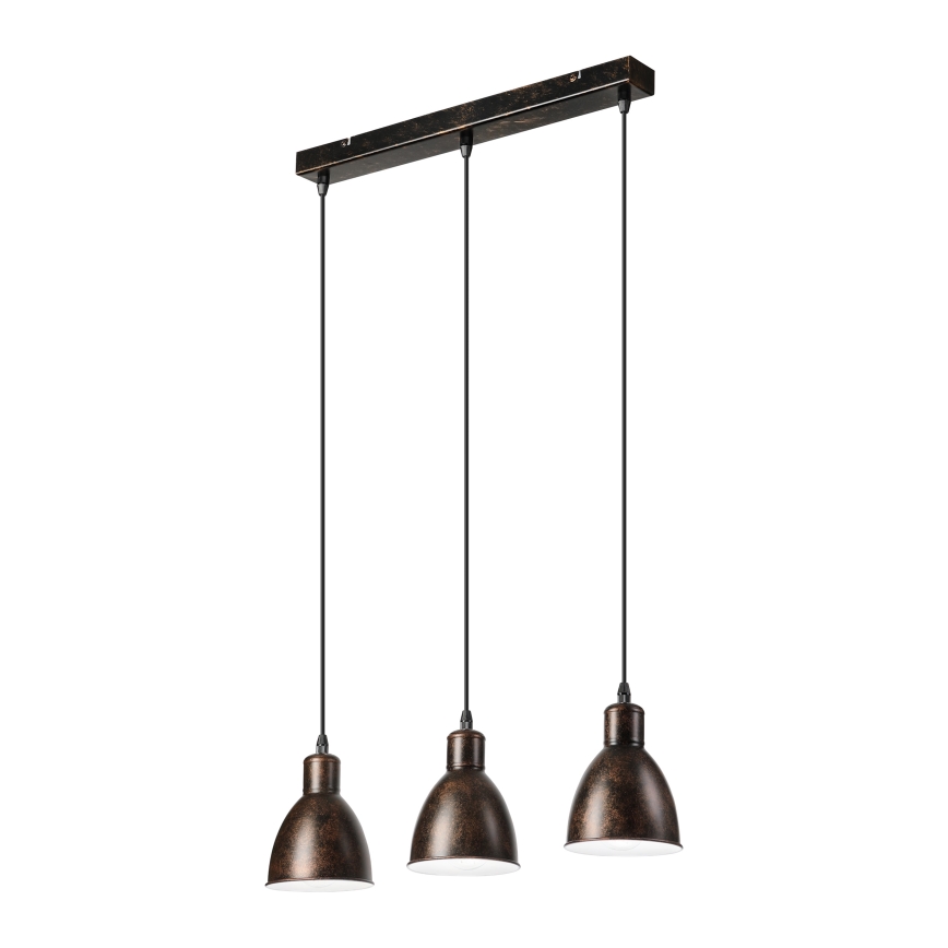 Brilagi - LED pakabinamas šviestuvas ant laido RIDDY 3xE27/60W/230V varinis/patina