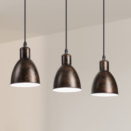 Brilagi - LED pakabinamas šviestuvas ant laido RIDDY 3xE27/60W/230V varinis/patina
