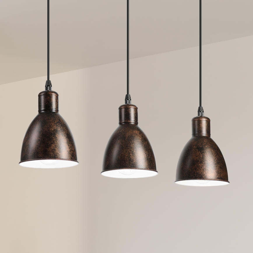 Brilagi - LED pakabinamas šviestuvas ant laido RIDDY 3xE27/60W/230V varinis/patina