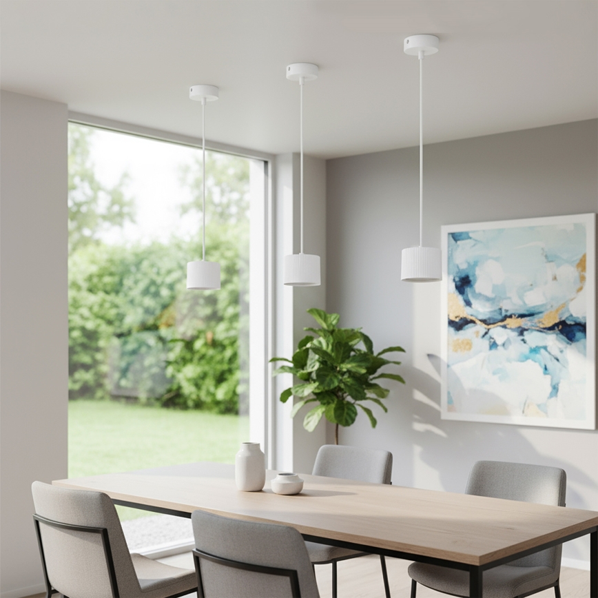 Brilagi - LED Pakabinamas šviestuvas ant laido STRIPY 1xGX53/15W/230V balta