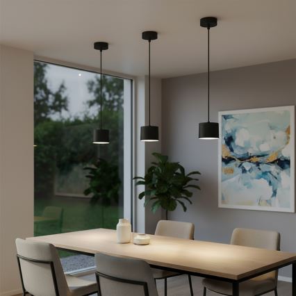 Brilagi - LED Pakabinamas šviestuvas ant laido STRIPY 1xGX53/15W/230V juodas