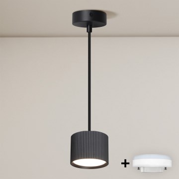 BRILAGI - LED Pakabinamas šviestuvas ant laido STRIPY 1xGX53/15W/230V pr. 82 mm juodas