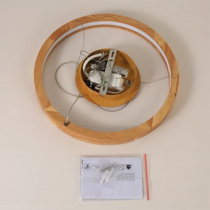 Brilagi - LED pakabinamas šviestuvas ant laido UMEA WOOD LED/30W/230V Ø 40 cm kaučiukmedis