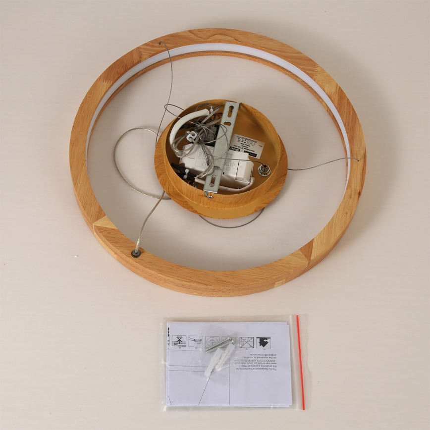 Brilagi - LED pakabinamas šviestuvas ant laido UMEA WOOD LED/30W/230V Ø 40 cm kaučiukmedis