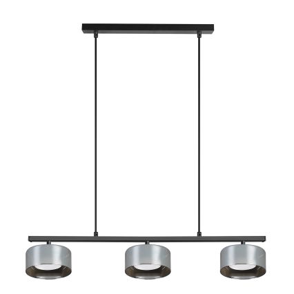 Brilagi - LED Pakabinamas šviestuvas ant troselio AURA LUX 3xGX53/30W/230V juodas/dūminis