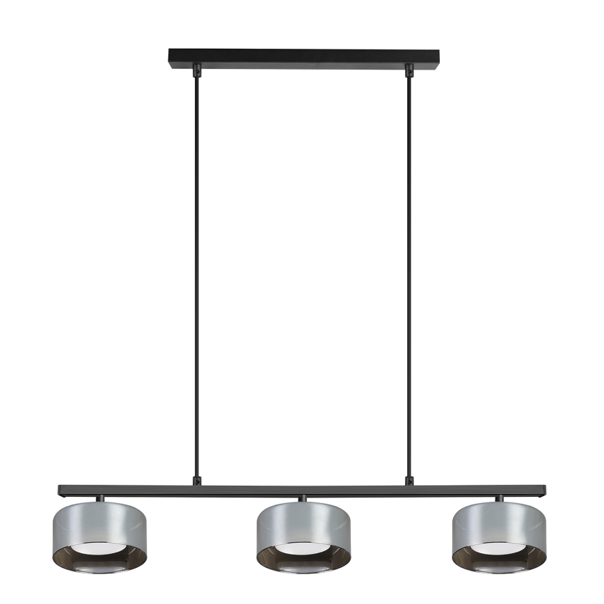 Brilagi - LED Pakabinamas šviestuvas ant troselio AURA LUX 3xGX53/30W/230V juodas/dūminis
