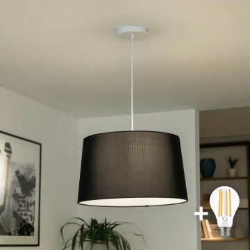 Brilagi - LED pakabinamas šviestuvas ant troselio CERIA 1xE27/40W/230V skersmuo 45 cm juodas