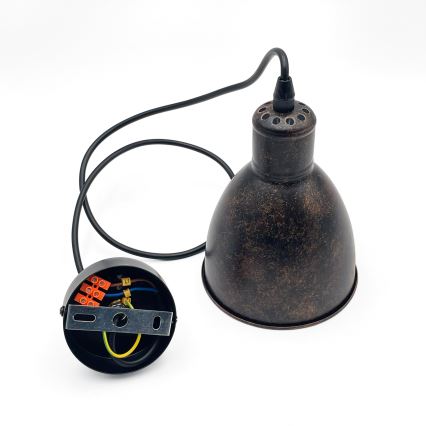 Brilagi - LED pakabinamas šviestuvas ant troselio RIDDY 1xE27/60W/230V varinis/patina