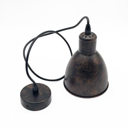 Brilagi - LED pakabinamas šviestuvas ant troselio RIDDY 1xE27/60W/230V varinis/patina