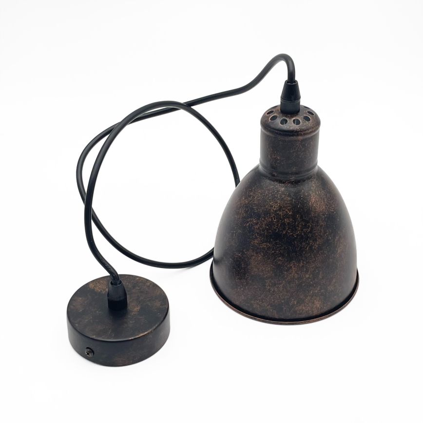 Brilagi - LED pakabinamas šviestuvas ant troselio RIDDY 1xE27/60W/230V varinis/patina