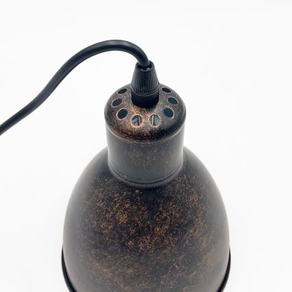 Brilagi - LED pakabinamas šviestuvas ant troselio RIDDY 1xE27/60W/230V varinis/patina