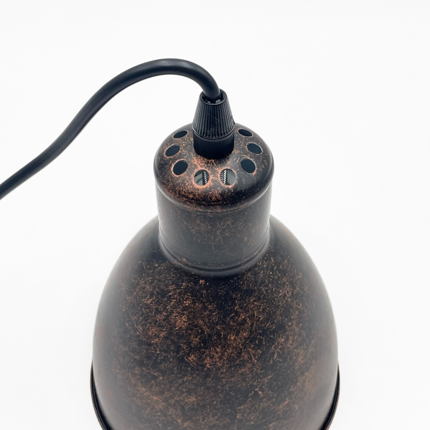 Brilagi - LED pakabinamas šviestuvas ant troselio RIDDY 1xE27/60W/230V varinis/patina