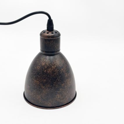 Brilagi - LED pakabinamas šviestuvas ant troselio RIDDY 1xE27/60W/230V varinis/patina