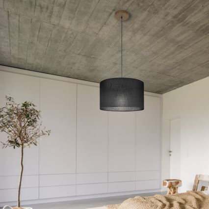 Brilagi - LED Pakabinamas šviestuvas ant laido ANTHONY 1xE27/60W/230V ąžuolo riešutas/juoda