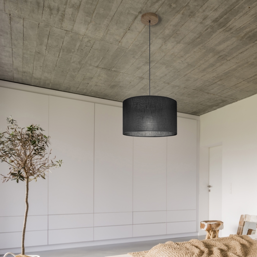 Brilagi - LED Pakabinamas šviestuvas ant laido ANTHONY 1xE27/60W/230V ąžuolo riešutas/juoda
