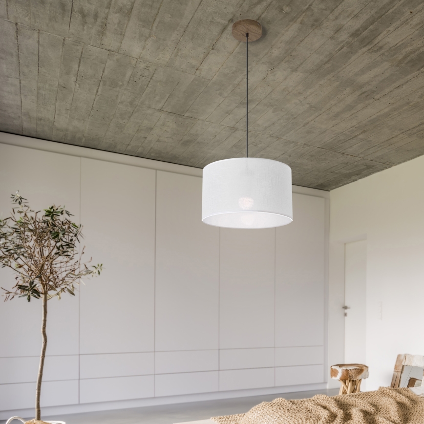 Brilagi - LED Pakabinamas šviestuvas ant laido ANTHONY 1xE27/60W/230V ąžuolas-riešutas/balta