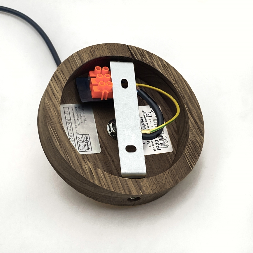 Brilagi - LED Pakabinamas šviestuvas ant laido ANTHONY 1xE27/60W/230V ąžuolas-riešutas/balta