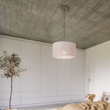 Brilagi - LED Pakabinamas šviestuvas ant laido ANTHONY 1xE27/60W/230V ąžuolas-riešutas/kreminė